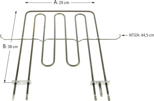 Upper Heating Element & Grill Oven Indesit Original 230 Volt-2500 Watt 128 Volt-556 Watt