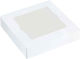 Base Cover 50oz-1600ml Salad Paper Rectangular White Premium Window 210x140x30mm 00059 100 Pieces