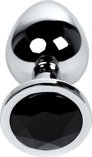 Smd Butt Plug Πρωκτική Σφήνα L 9cm Silver Black Diamond