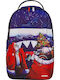 Sprayground Santa Sketchy Paint School Bag Backpack Multicolour with Water Bottle Holder