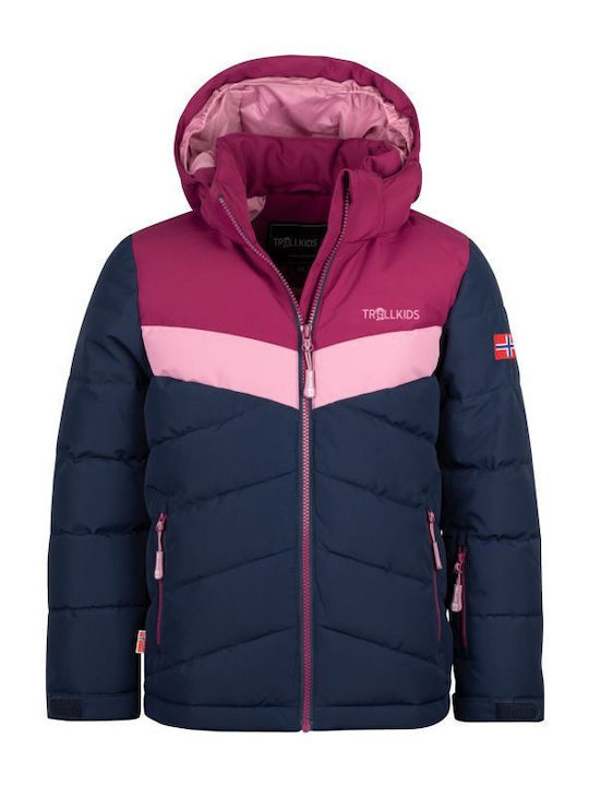 Wasserdicht Kinder Freizeitjacke mit Kapuze Marineblau