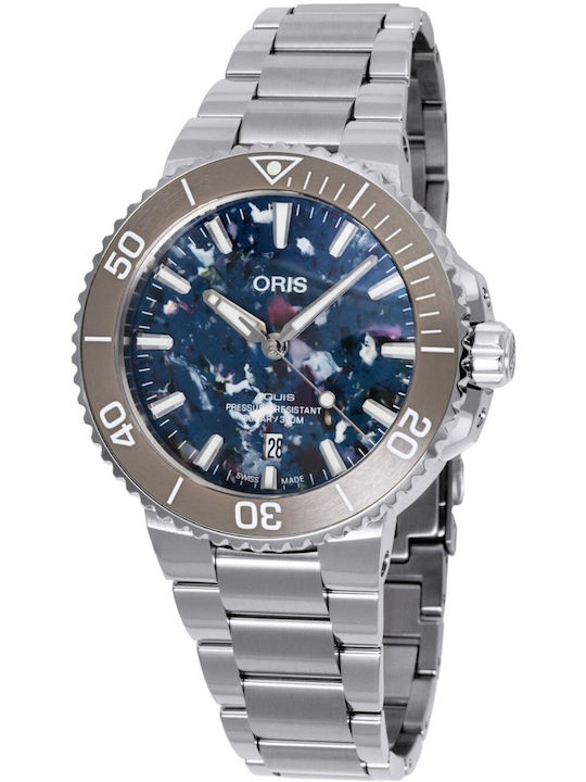 Oris Ρολόι Μπαταρίας με Μεταλλικό Μπρασελέ Oris Ρολόι Μπαταρίας με Μεταλλικό Μπρασελέ