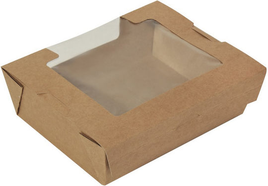Set de 50 Cutii de carton Boluri Salată Kraft 15x10x4.5cm