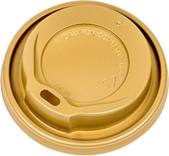 Капачки 8oz Капак За Отпиване 80мм Златисто Кафяви 44642 100 Бр
