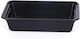 Disposable Plastic Tableware 650ml Microwave Safe Rectangular Black Heavy 75630 50 Pieces