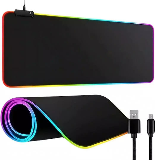 Verk Group XXL Gaming Mouse Pad with RGB Lighting USB Gray 900mm