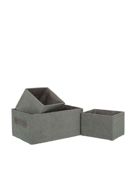Iliadis Set de coșuri decorative Din material textil Gray 3buc
