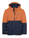 Wasserdicht Kinder Freizeitjacke Winddicht mit Kapuze Orange