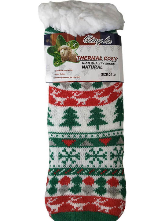 Fengi Детски чорапи Неплъзгащи се Green/Red
