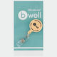 Name Card Holder Bwell Badge Cream