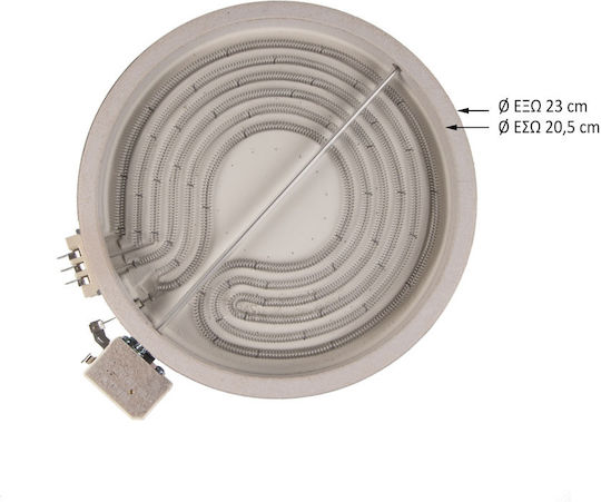 Εστία Κεραμική Eika Φ230mm 2100 Watt 4 Άκρα