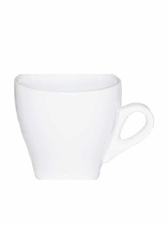 Saturnia Set of Cups Cappuccino Porcelain White 6pcs