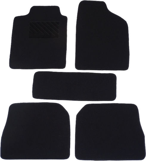 Car Carpet Mats Medium Quality Black Renault Clio II Model 1998-2005 5 Pieces