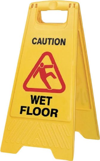 Ταμπέλα Εργασίας "wet Floor" – Προειδοποιητική Πινακίδα Ολισθηρού Δαπέδου 01136