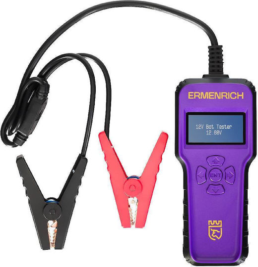 Ermenrich 83823 Αναλογικό Battery Tester με Κροκοδειλάκια