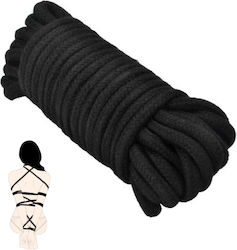 Smd Bow Tie 5m Cotton Bondage Rope Metal Tip Black