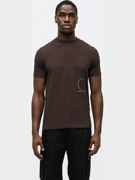 Karl Lagerfeld Crewneck T-shirt Brown