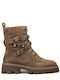 Leder Stiefeletten Damen Braun