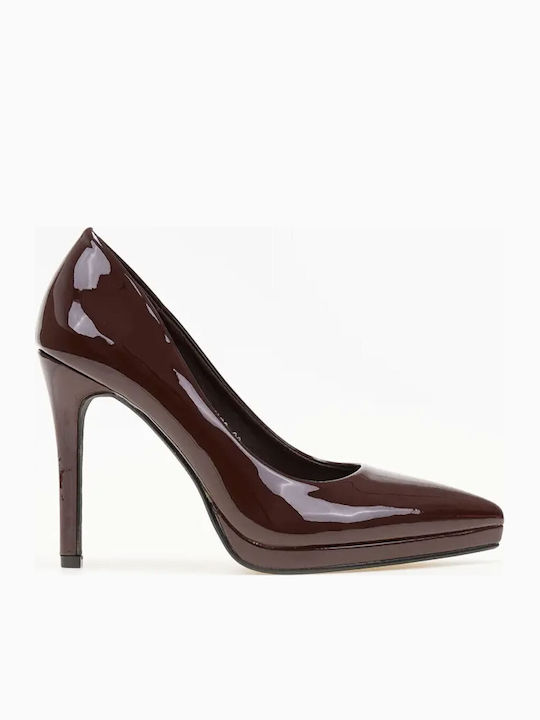 Sweet Shoes Patent Leather Stiletto Brown High Heels