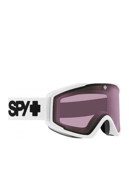 Spy Crusher Elite Ski & Snowboard Goggles Kids White with Lens in Pink Color