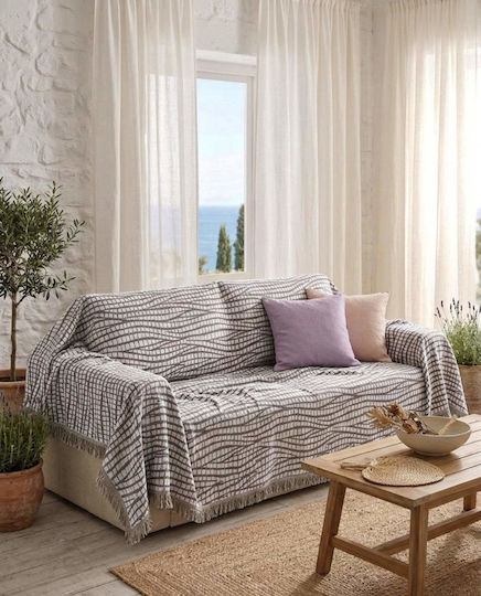 Kraft World Πολυθρόνας Π180xΜ220cm Γκρί Ανοιχτό