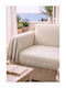 Kraft World Armchair Throw 180x220cm Ecru TUR13-180X220-Ecru