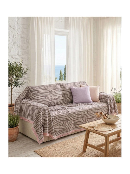 Kraft World Armchair Throw 180x220cm Pink TUR14-180X220-Pink
