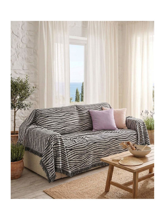 Kraft World Armchair Throw 180x180cm Dark Gray TUR14-180x180-Dark Gray