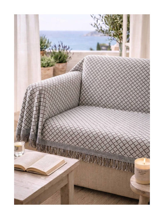Kraft World Armchair Throw 180x180cm Brown-Beige