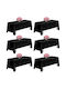 Vevor Tablecloth Set 6pcs Black 70x120cm
