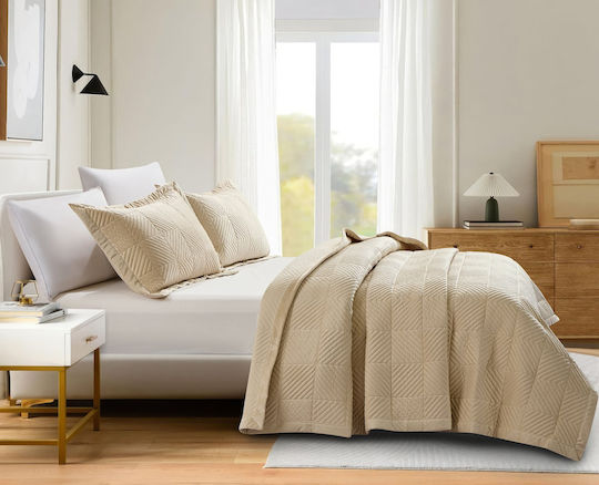 Liolios Home Palmira Set Coverlet King Size Cream 260x240cm 3pcs