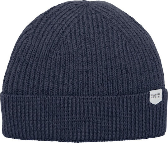 Beanie Unisex Beanie Knitted in Navy Blue color