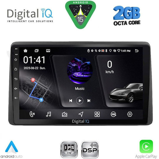 Digital IQ Car Audio System for Nissan Juke 2021 (Bluetooth/USB/WiFi/GPS/Apple-Carplay/Android-Auto) with Touch Screen 10"