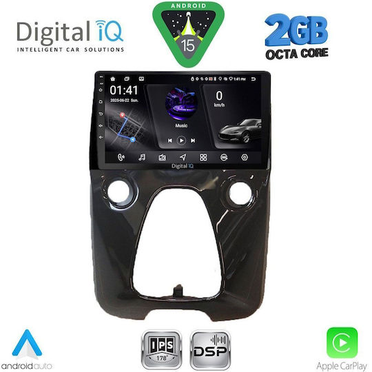 Digital IQ Car Audio System for Toyota Aygo 2014-2022 with A/C (Bluetooth/USB/WiFi/GPS/Apple-Carplay/Android-Auto) with Touch Screen 10"