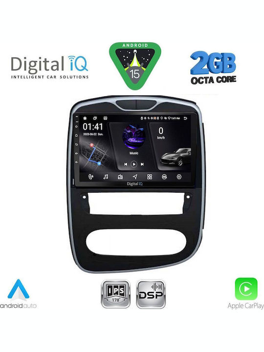 Digital IQ Car Audio System for Renault Clio 2016-2019 (Bluetooth/USB/WiFi/GPS/Apple-Carplay/Android-Auto) with Touch Screen 10"