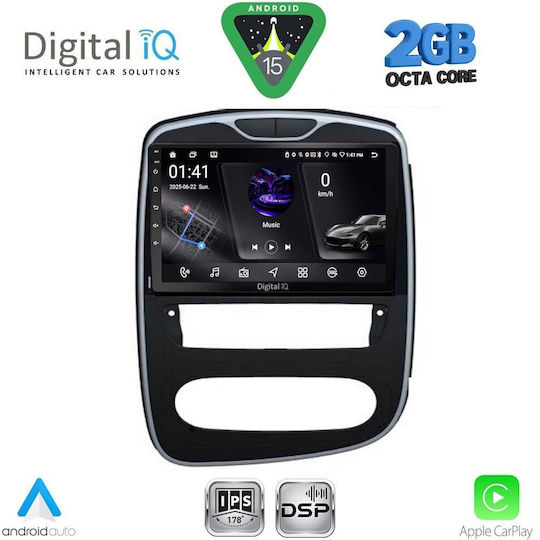 Digital IQ Car Audio System for Renault Clio 2016-2019 (Bluetooth/USB/WiFi/GPS/Apple-Carplay/Android-Auto) with Touch Screen 10"
