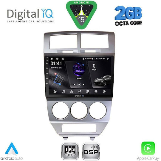 Digital IQ Auto-Audiosystem Dodge Kaliber 2006-2012 (Bluetooth/USB/WiFi/GPS/Apple-Carplay/Android-Auto) mit Touchscreen 10"