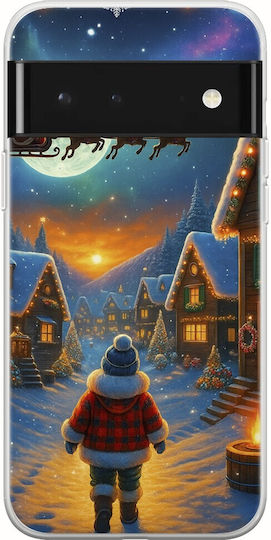 Santa Over Village Google Pixel 6 5g Flexible TPU Transparent Silicone