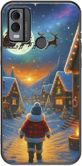Santa Over Village Nokia C22 Black TPU Husa Telefon Silicon Neagră