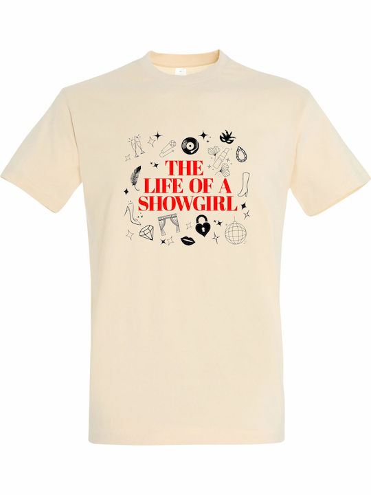 Unisex T-shirt Life A Showgirl Taylor Swift Cream