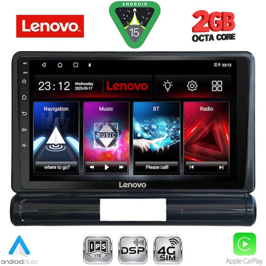 Lenovo Sistem Audio Auto pentru Citroen C3 / DS3 2016 (Bluetooth/USB/WiFi/GPS/Apple-Carplay/Android-Auto) cu Ecran Tactil 9"