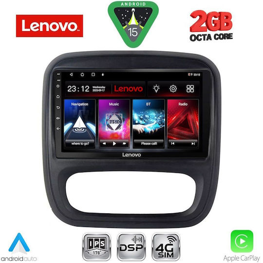 Lenovo Автомобилна Аудио Система (Блутут/USB/WiFi/GPS/Apple-Carplay/Android-Auto) с Тъчскрийн 9"