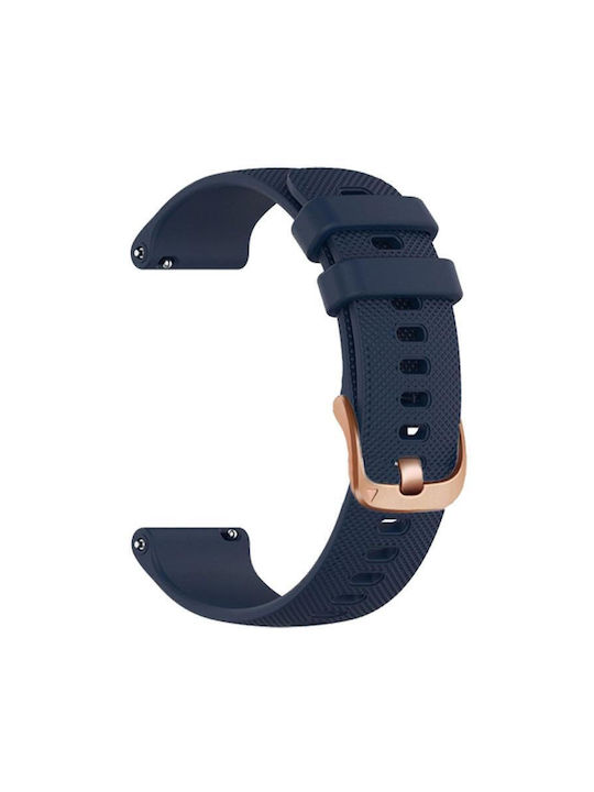 Кайшка Силикон Rhombus Pattern Розово Злато Закопчалка Garmin Venu 2s Venus 3s Син