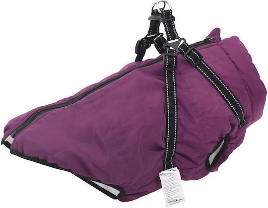 vidaXL Purple Fleece / Waterproof Dog Coat XXXLarge