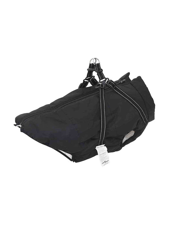 vidaXL Black Fleece / Waterproof Dog Coat XXXXLarge