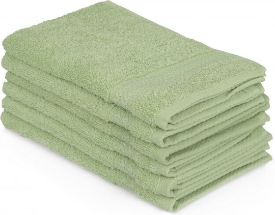 Hobby Home Prosop De Mână 30x50cm Verde 6 Bucăți Greutate 500gr/m²