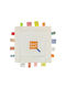 Label Label Hässe-Wickeltuch Weiß 27x27cm.