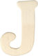 Wooden Latin Letters 4 Cm J