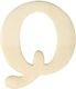 Wooden Latin Letters 4 Cm Q