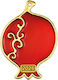 Metal Decorative Gold Pomegranate 5.5x8cm M2026/9923
